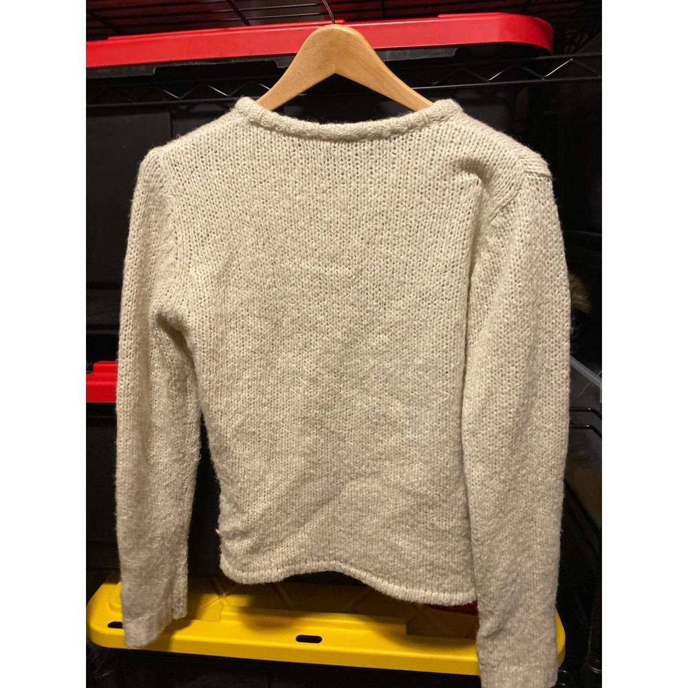 Harley Davidson Chunky Knit Sweater Small Cream Biker Moto Grunge Bratz Indie - Picture 4 of 4